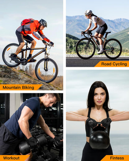 ATERCEL Cycling Gloves - Men's Bicycle Gloves for Cycling, Workout, Gym, Training, Weight Lifting, Outdoor, Dirt Bike, Mountain Bike, Riding