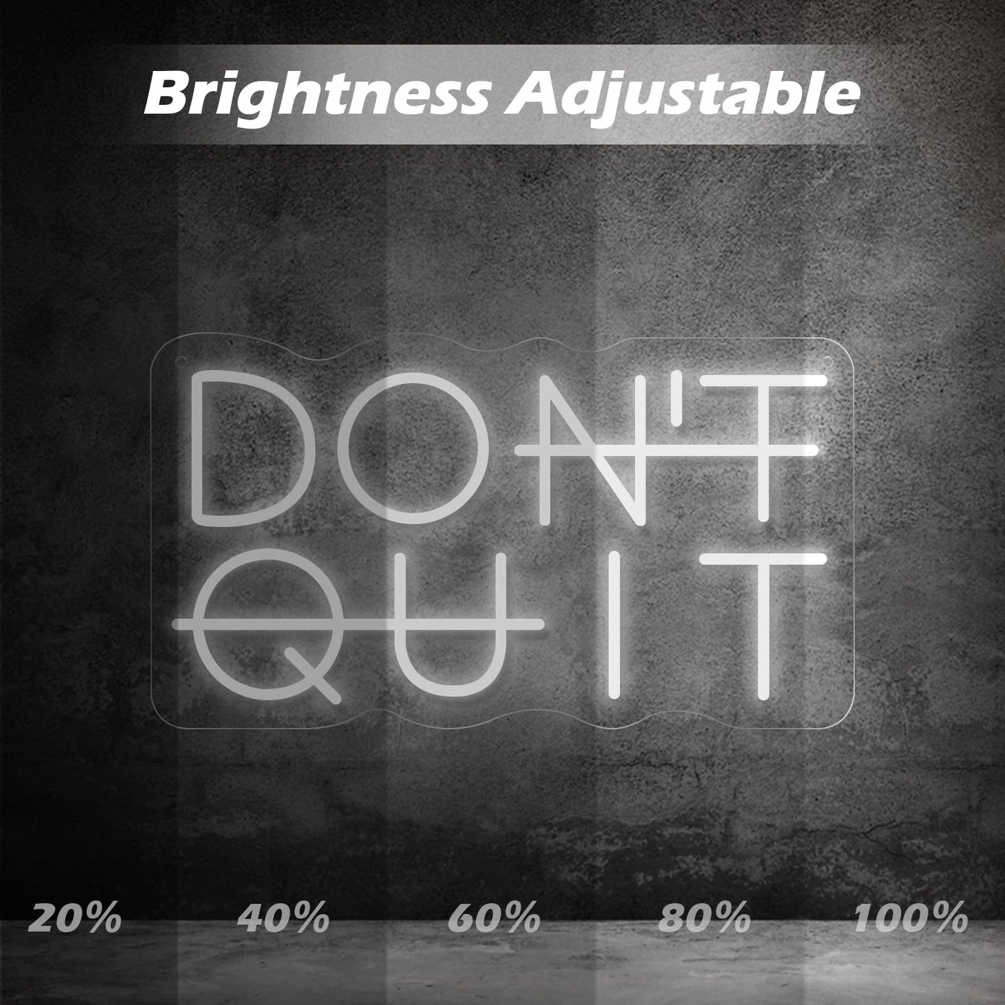 YIKBIK Don't Quit LED Neon Sign for Wall Decor, DO IT Neon Lights Party Decorations, USB Powered Switch Lighting Adjustable for Office, Gym, Man Cave, Gamer Room Decor