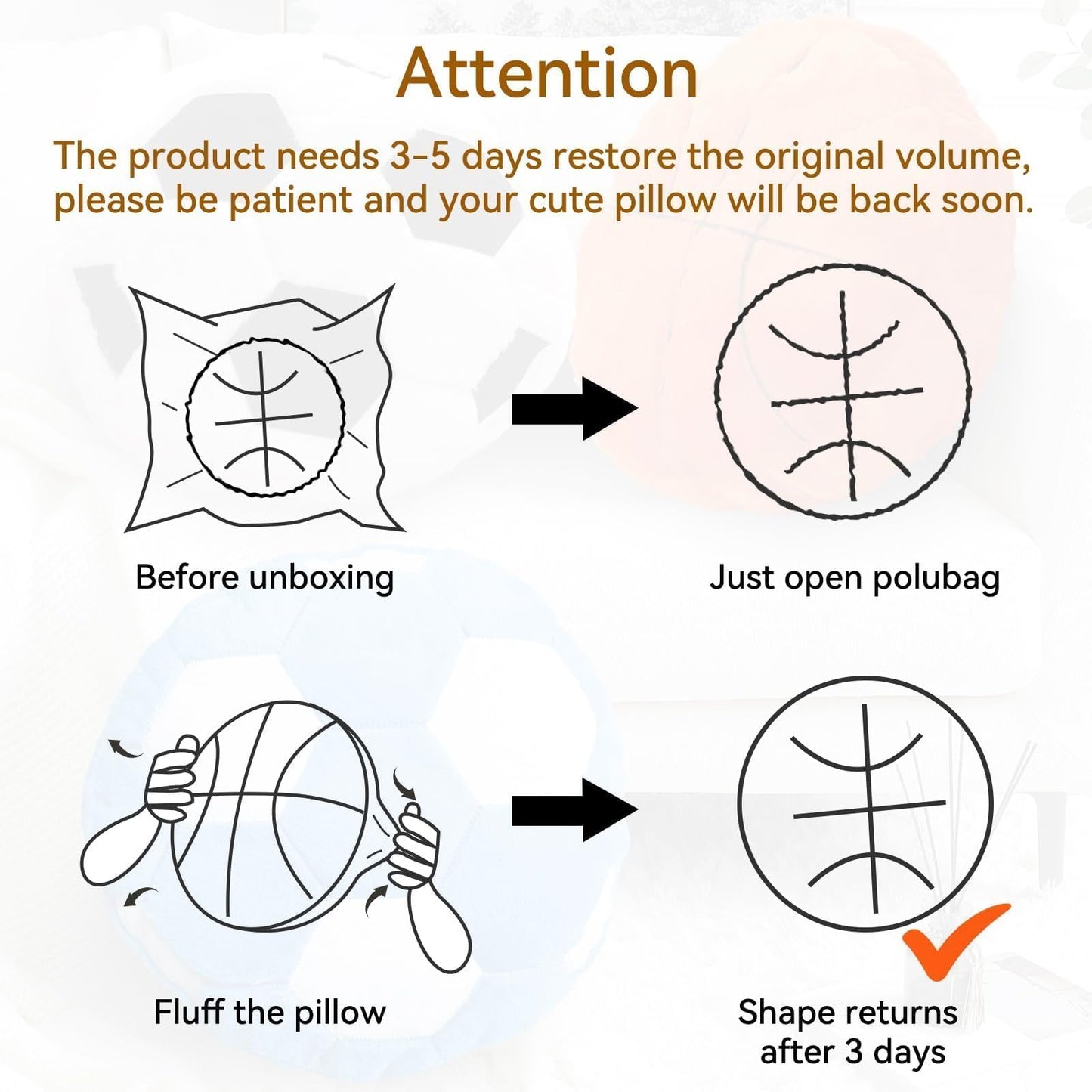 Plush Soccer Pillow, Round Ball Throw Pillow, Football Shaped Decorative Throw Pillow for Kids Room, Sofa, Bed-Soft & Fluffy Birthday Gift for Soccer Enthusiasts 15.7 Inch (40 cm)