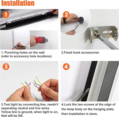 TooCust 2 Pack 40in Long Outdoor Modern LED Wall Sconce - IP65 Waterproof, 50W Warm 3000K Light for Garage, Narrow Strip Light, Wired Installation