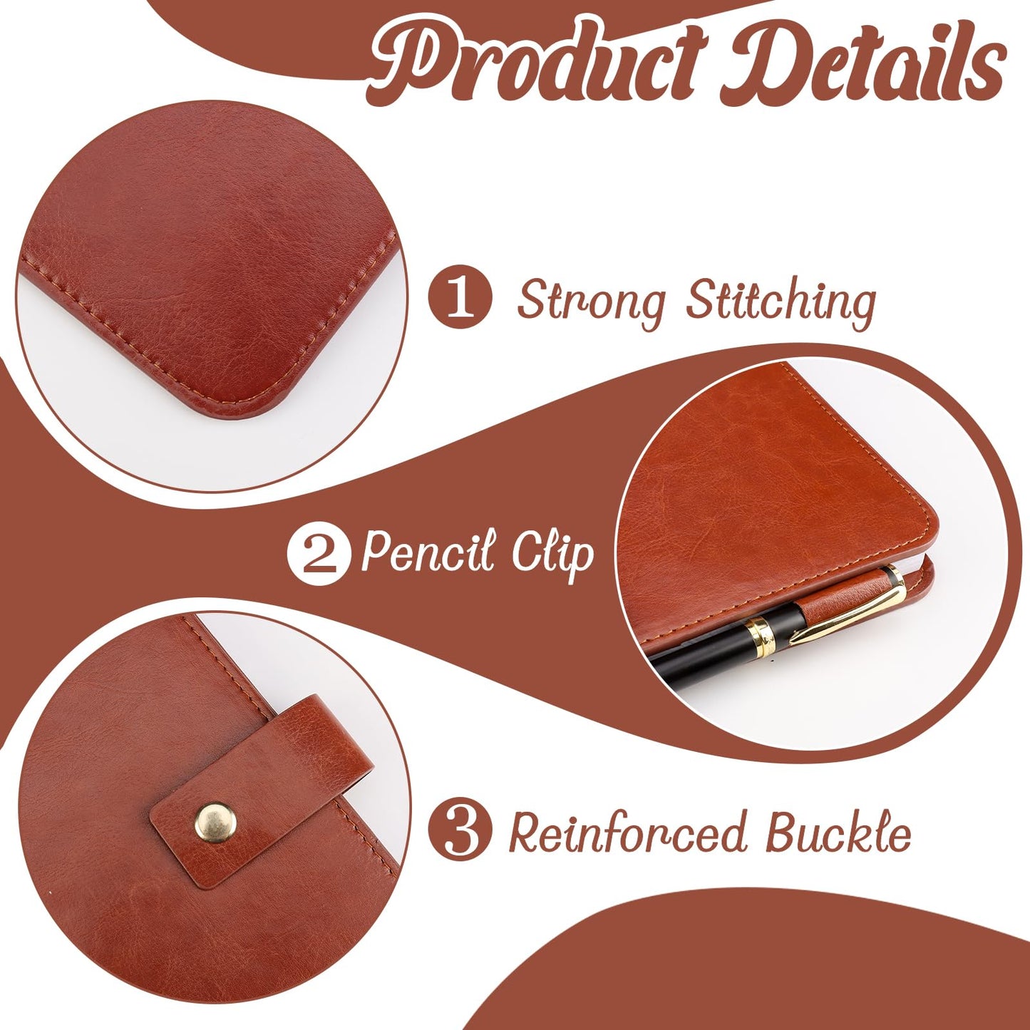 PU Leather Composition Notebook Cover 9 3/4 X 7 1/2 in with Composition Book 100 Sheets Vintage Rustic Distressed Leather Journal Notebook Cover Portfolio for School Office Home (Brown)