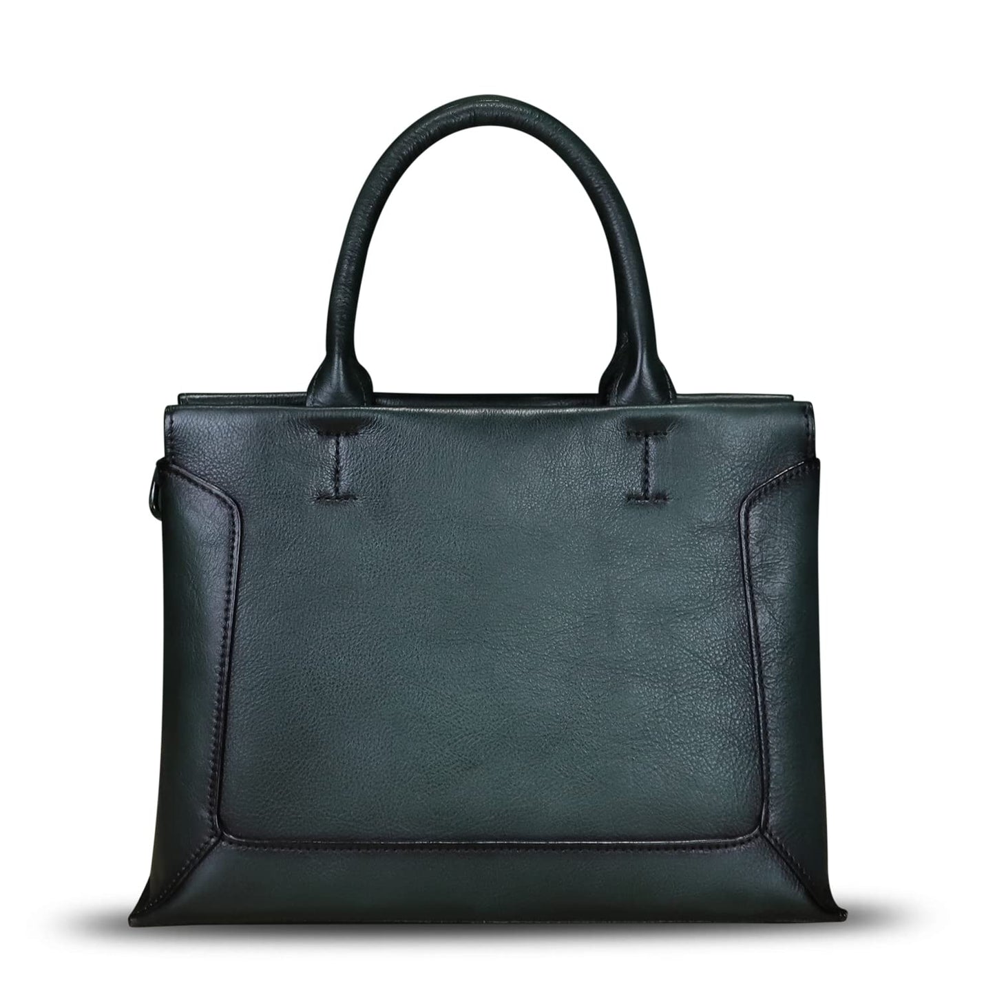 Genuine Leather Satchel for Women Leather Handbag Top Handle Bags Handmade Purse Crossbody Handbags Tote Bag (Darkgrey)