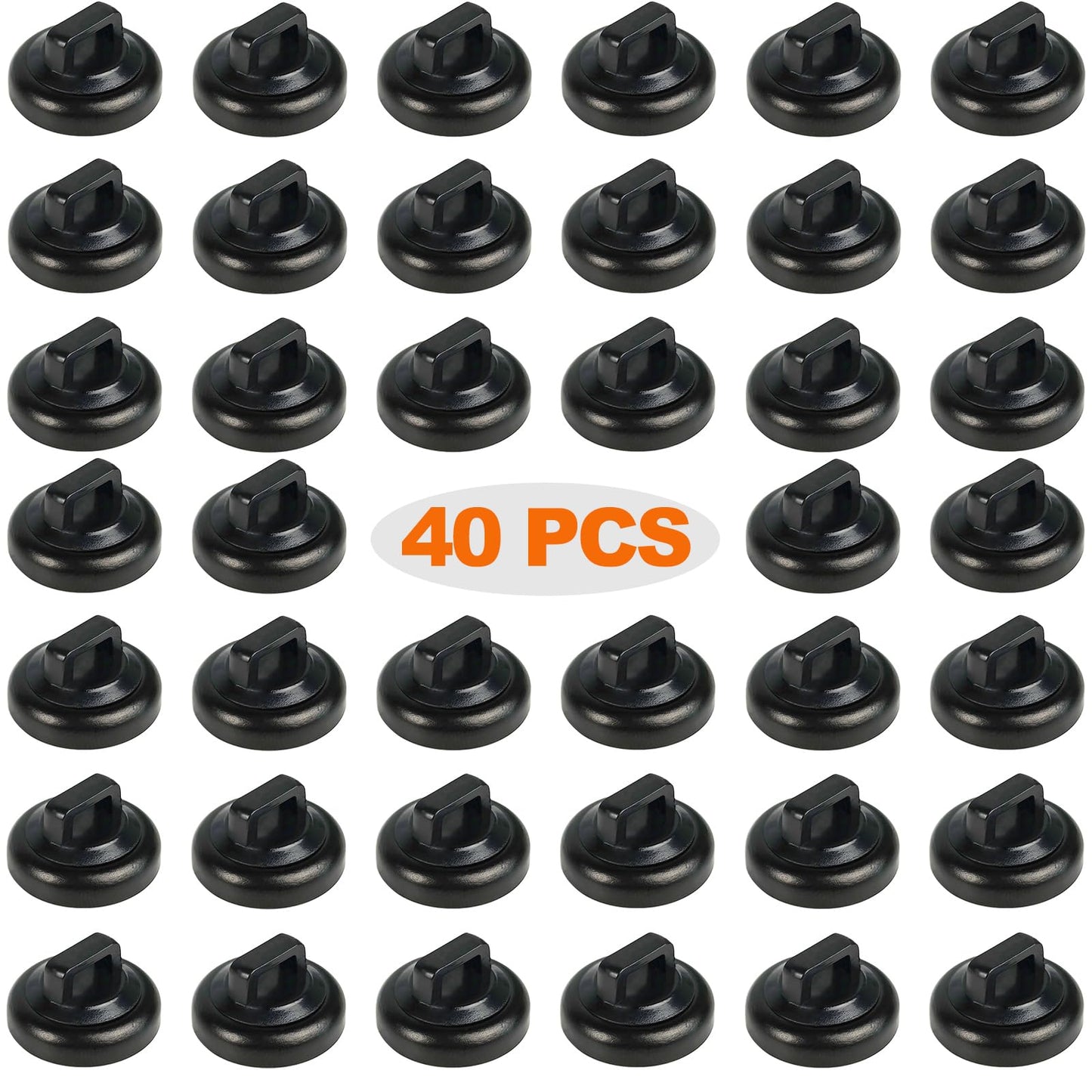 CANAANIN Magnet Zip Tie Mount Clips Magnetic Zip Ties Mount Base Holder Strong Wire Cable Holder Mount Wire Clips Management for Home Office Marine Electrical Wiring (D19 40 Pcs)