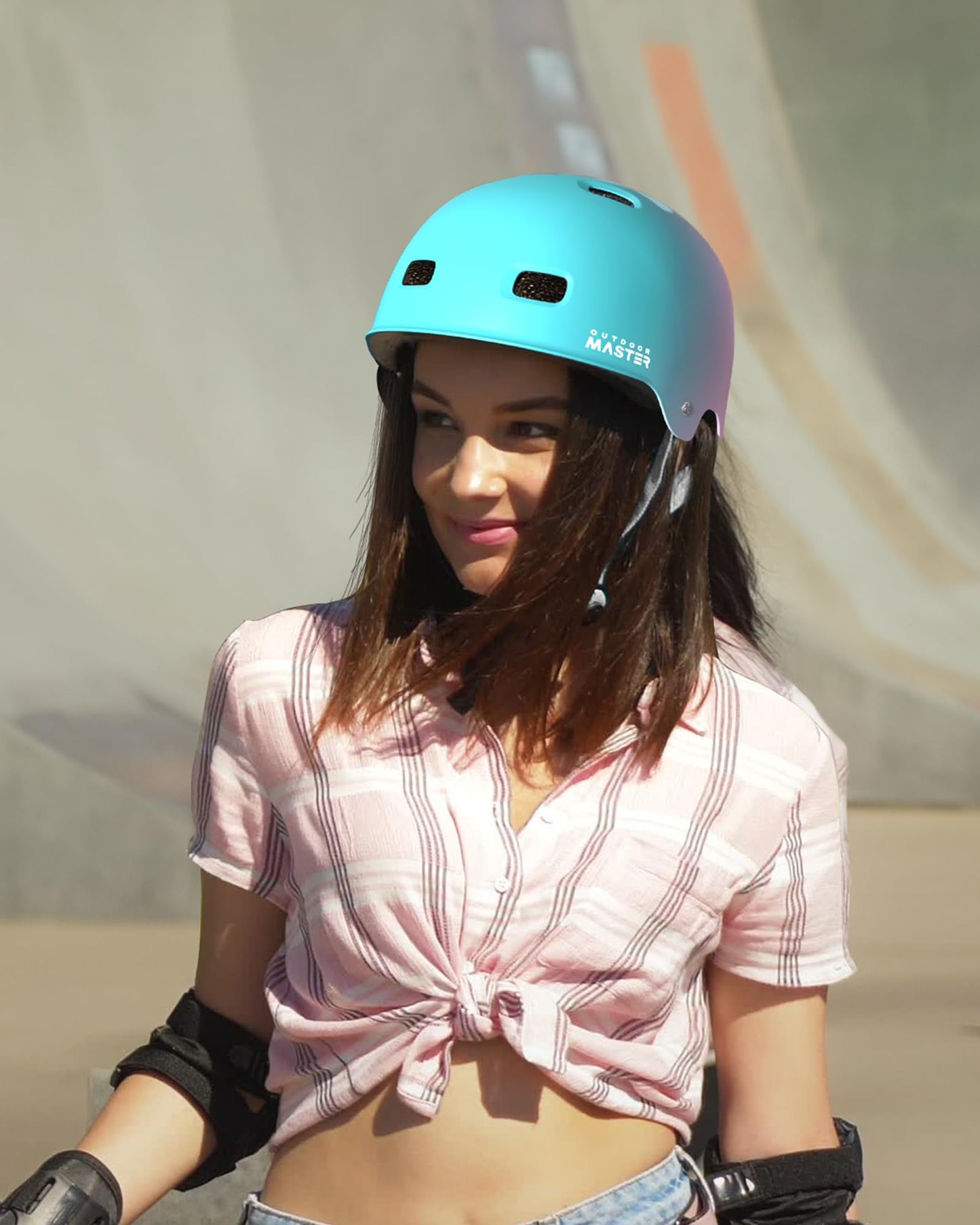 OutdoorMaster Skateboard Cycling Helmet - Two Removable Liners Ventilation Multi-Sport Scooter Roller Skate Inline Skating for Kids, Youth & Adults - XS - Fuschia Teal