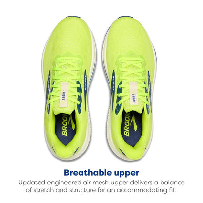 Brooks Men’s Ghost 17 Neutral Running Shoe - Acid Lime/Navy/White - 10.5 Medium