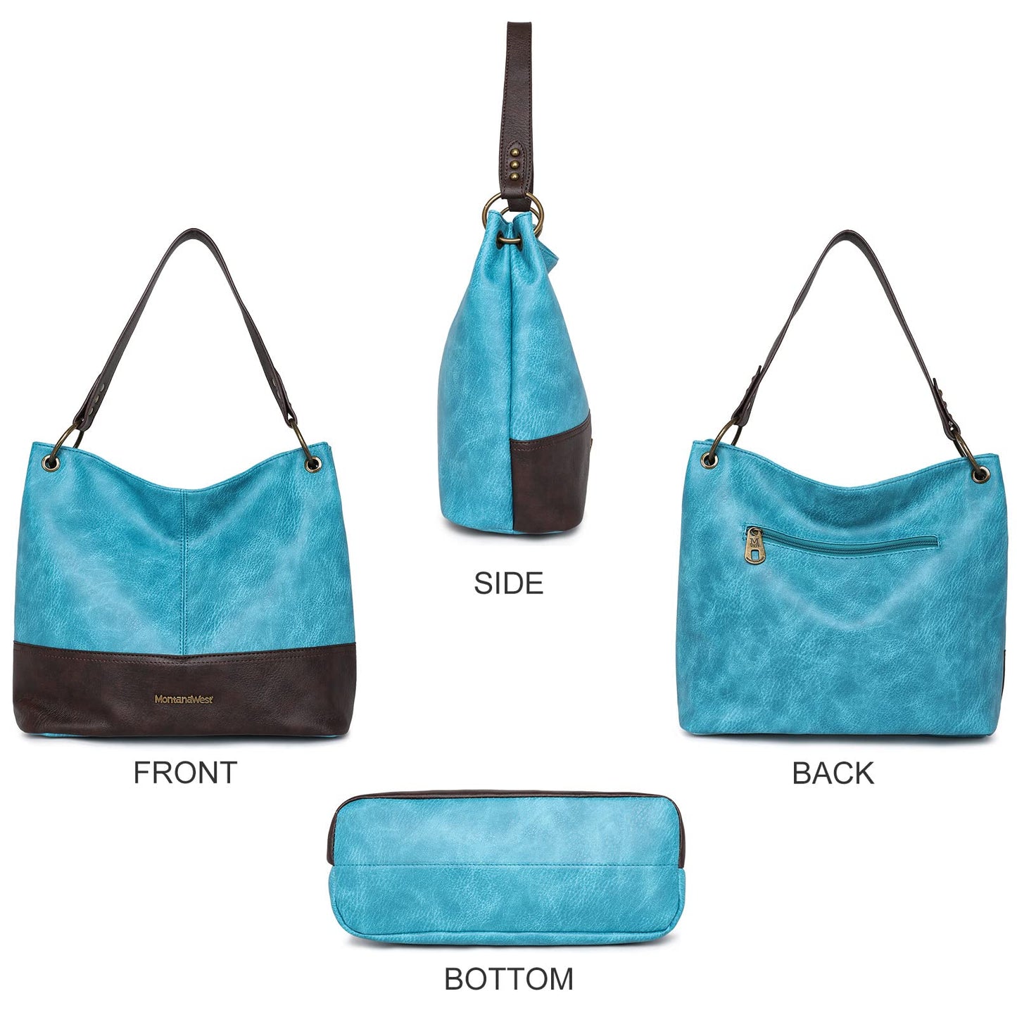Montana West Purses for Women Hobo Bags Tote Handbags Shoulder Satchel Bag for Gift Travel Casual Work MWC-HB-047-TQ