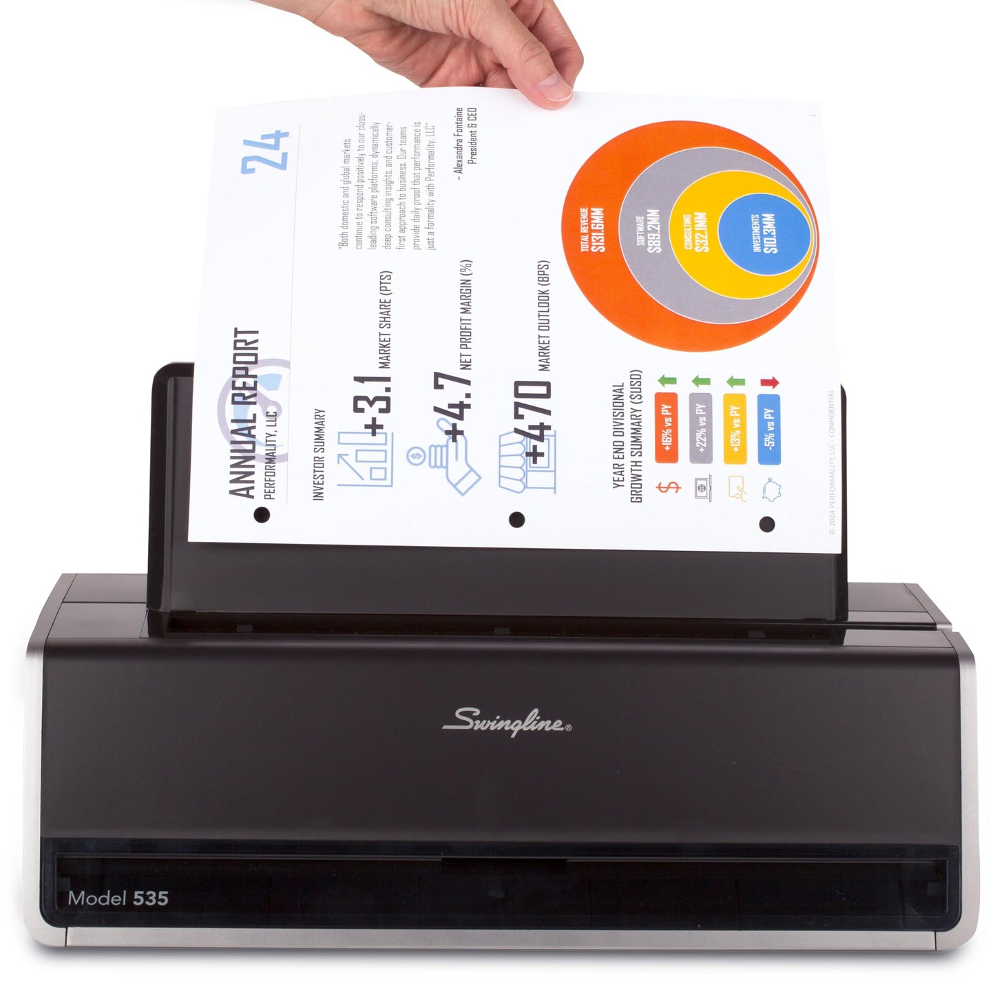 Swingline Electric Hole Puncher 3 Hole, 28 Sheet Capacity Three Hole Punch 3 Ring, Jam Resistant, Touch Screen, Platinum (74535)