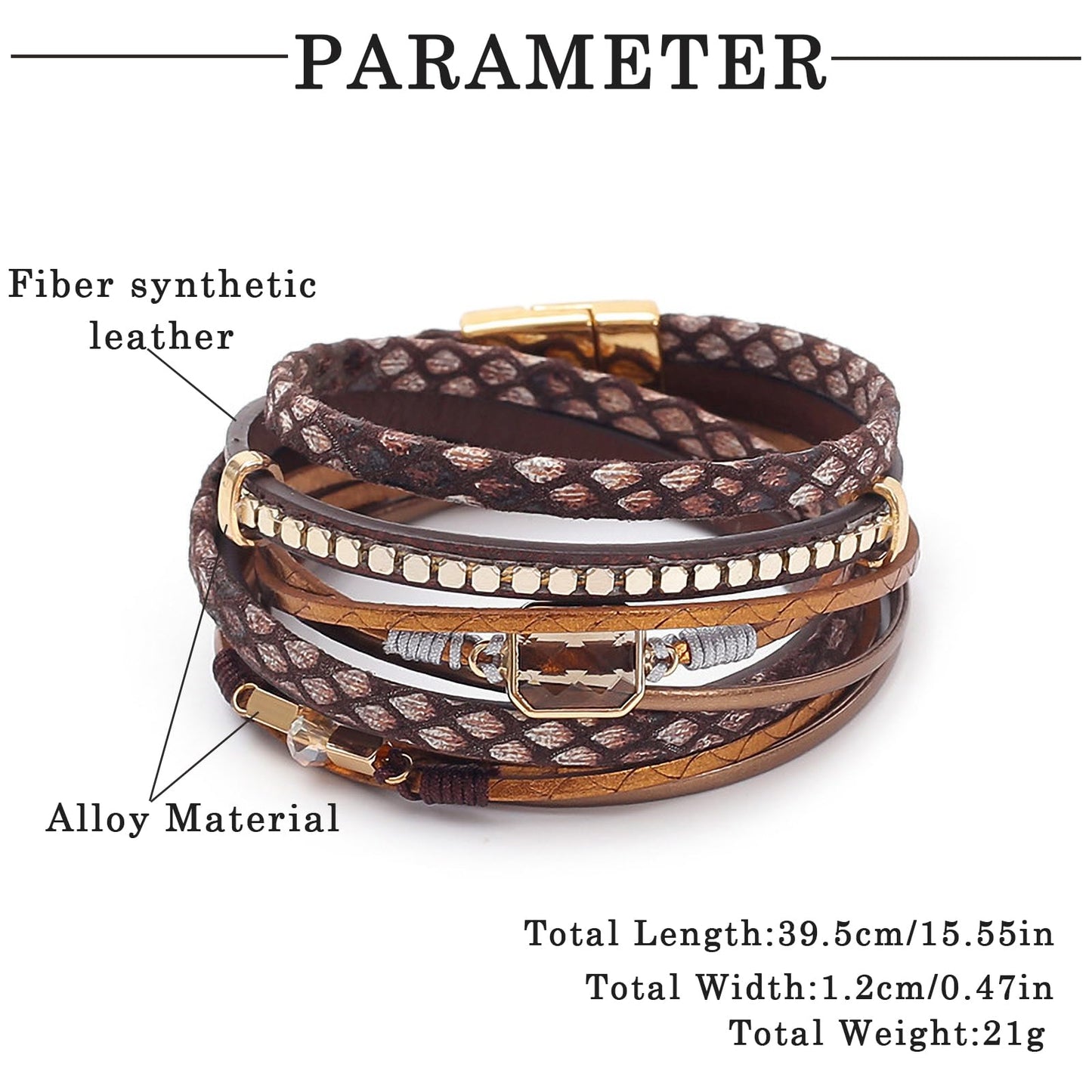 Vinoya Wrap Leather Bracelets for Women Multi Strand Leather Bracelets Boho Bracelets for Women Jewelry