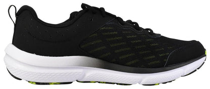Under Armour Men's Charged Assert 10 Shoes, (004) Black/Black/High Vis Yellow, 8.5 X-Wide