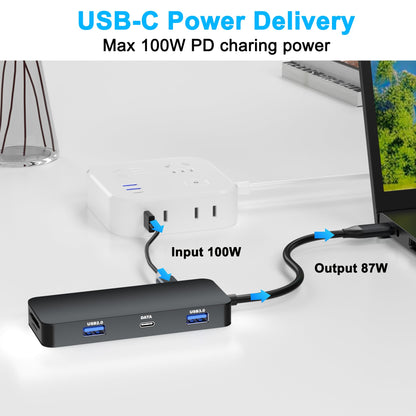 Laptop Docking Station Dual Monitor for Dell/HP/Lenovo/Mac, HDMI Splitter for Dual Monitors Extended Display, Dual Monitor Adapter 4K@60hz, USB C Docking Station for Laptop with HDMI/USB/PD/SD/TF