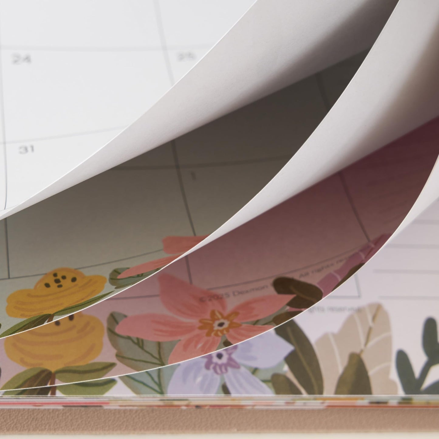 Cabbrix Desk Calendar 2026 with Desktop Mat, Floral Desk Pad Calendar 15 x 12 Inch 18 Months Runs From January 2026 to June 2027, Desk Blotter Calendar for Home School and Office (Floral)