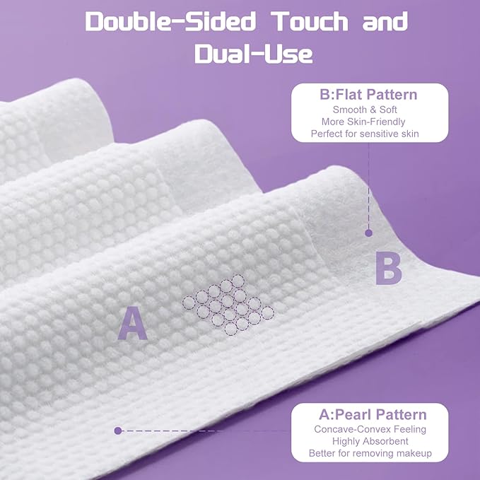 Disposable Face Towel 100 Count, Soft Cotton Face Towels, Dry Wipes Facial