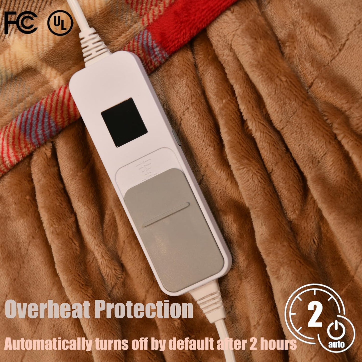 MERRYLIFE Heated Blanket Cozy Soft Electric Blanket with 4 Heating Levels&8 Hours Auto Off Overheat Protection Machine Washable UL&FCC Certification Use for Home Couch (Cheetah,50" 60")