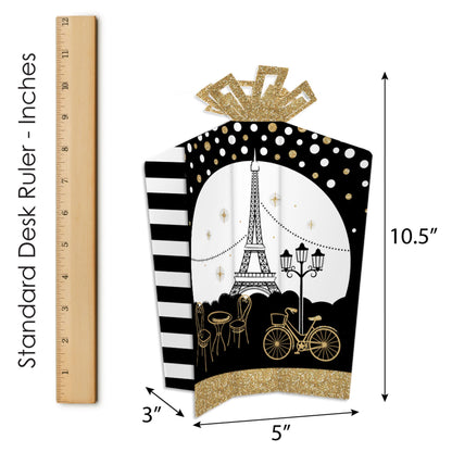 Big Dot of Happiness Stars Over Paris - Table Decorations - Parisian Themed Party Fold and Flare Centerpieces - 10 Count