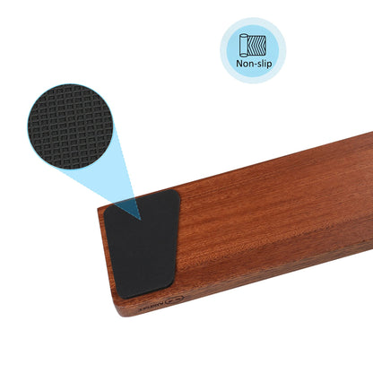 MageGee Keyboard Wooden Wrist Rest, Black Walnut Solid Wood Non-Slip Ergonomic Palm Rest for Compact 60% Keyboard, Durable and Easy to Clean