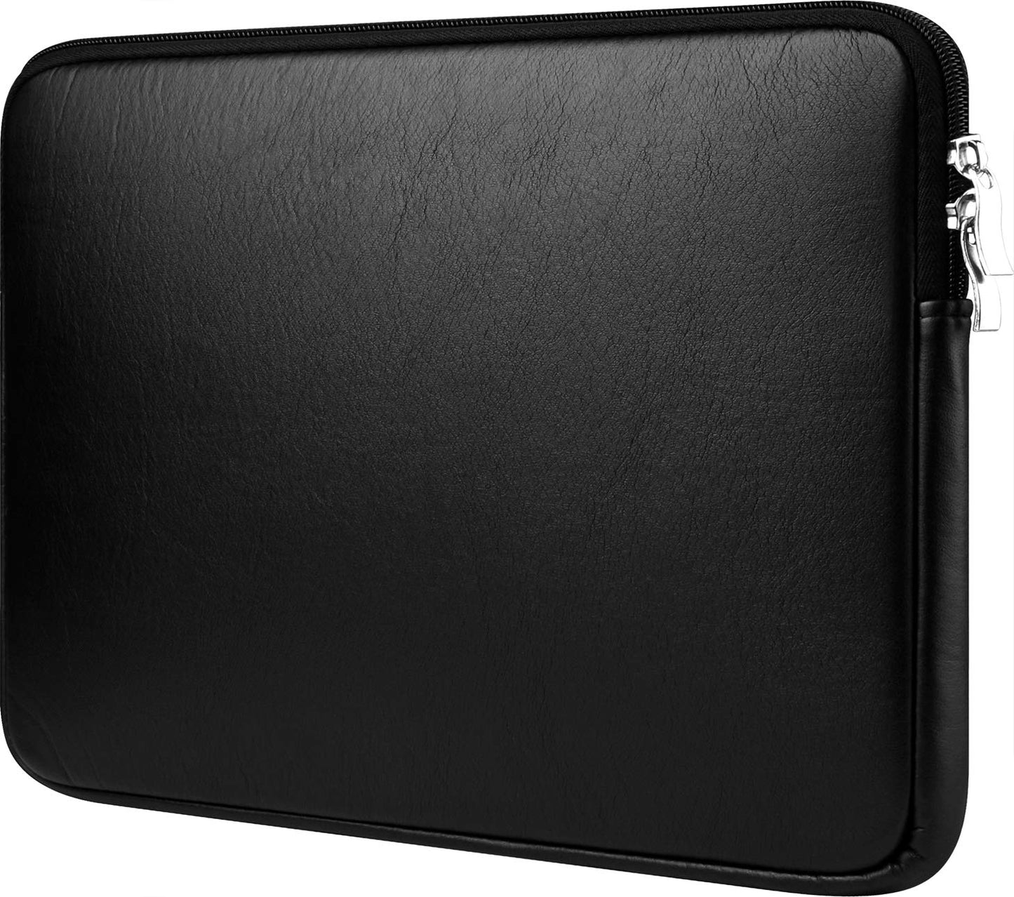 CCPK 15.6" Laptop Sleeve Compatible for 16" MacBook Pro 16 Inch 15" Mac Hp Acer Aspire 5 Samsung Lenovo Surface Book Envy x360 15 In Computer Cover 16in PC Carrying Case 15.6 Inch Bag PU Leather Black