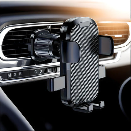 Phone Holders for Car, Air Vent Cell Phone Mount with Upgraded Metal Hook Clip, Universal Cradle for iPhone, Android & All Smartphones, Black