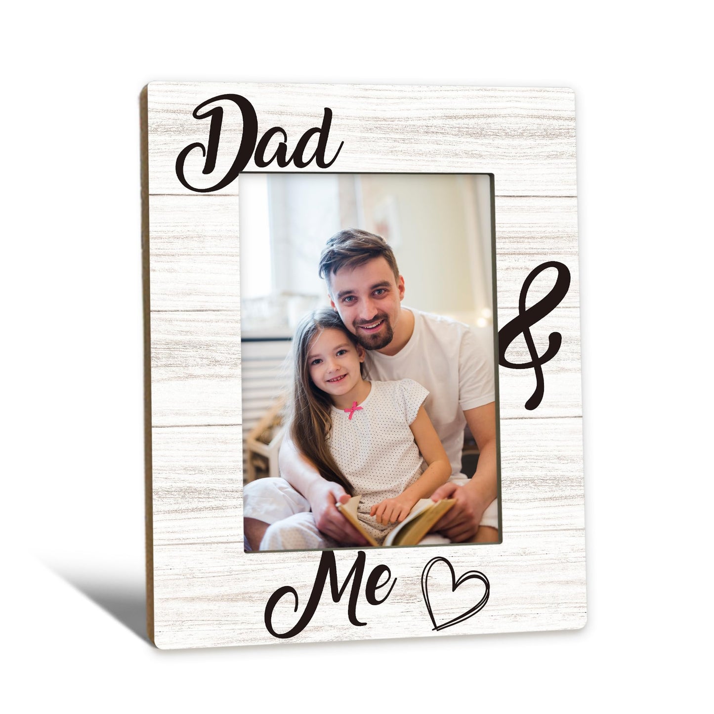 Beliran Dad Gifts Picture Frame 5x7, Daddy Daughter Photo Frame, Christmas Fathers Day Birthday Gifts for Daddy from Kids Son Daughter, Dad and Me Wooden Picture Photo Frames for Desk Home Room Decor