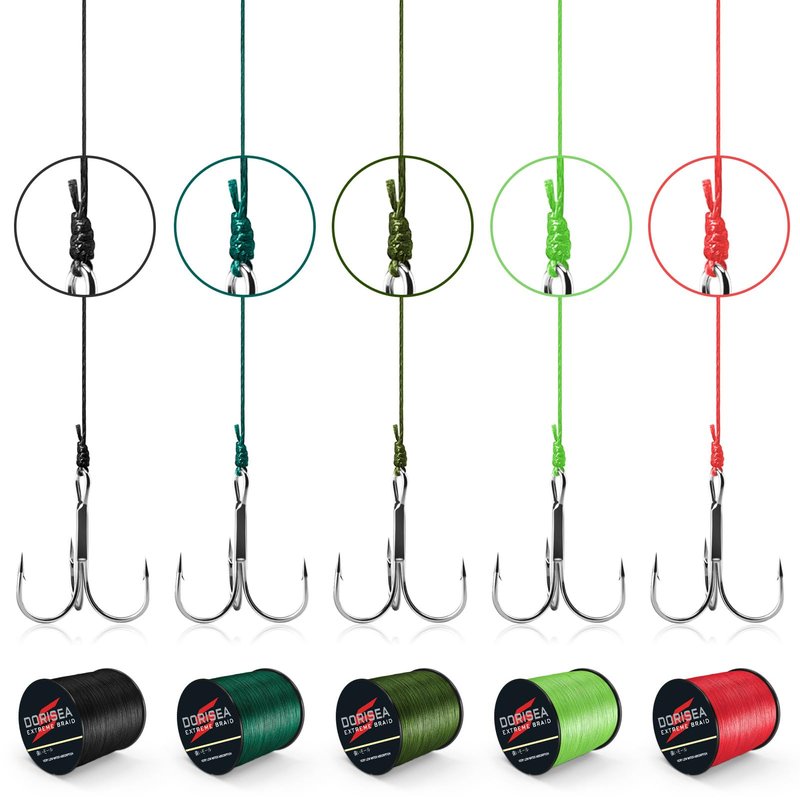 Dorisea Extreme Braid 100% Pe Black Braided Fishing Line 109Yards-2187Yards 6-550Lb Test Fishing Wire Fishing String Incredible Superline Zero Stretch (500m/546Yards 80lb/0.48mm)