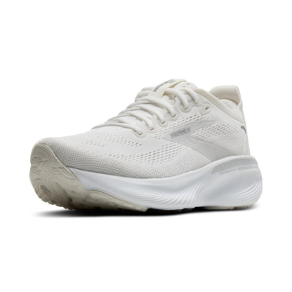 Brooks Women’s Adrenaline GTS 25 Supportive Running & Walking Shoe - White/White/Silver - 5 Wide