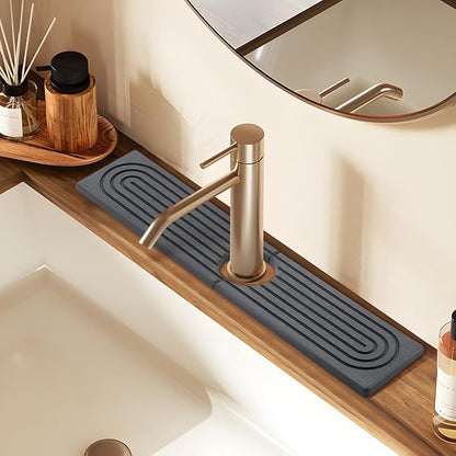 Kitchen Sink Faucet Mat, Super Absorbent Diatomaceous Earth Kitchen Sink Mat