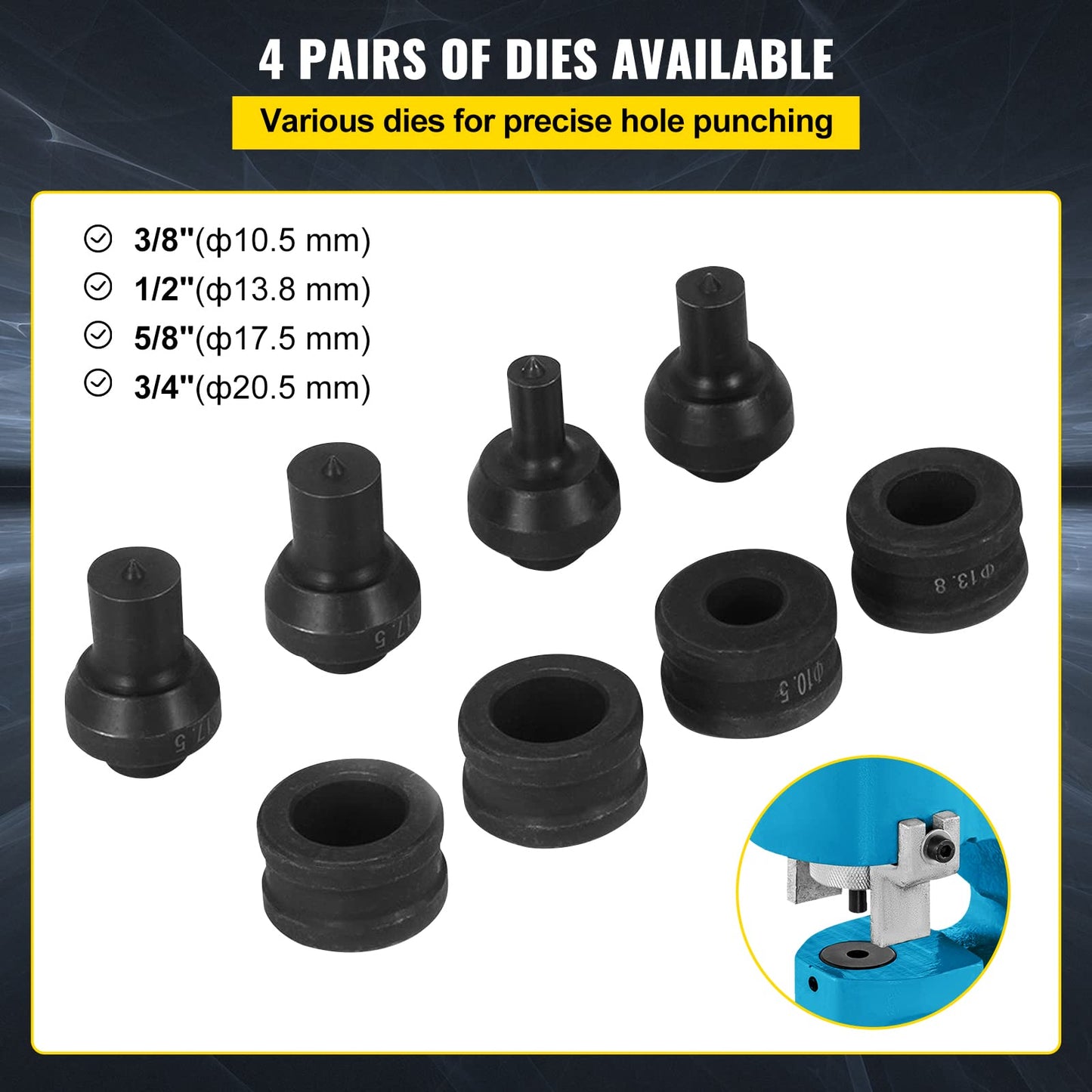 Happybuy CH-70 Hydraulic Hole Punching Tool 35T Hole Digger Force Puncher Smooth Hole Puncher for Iron Plate Copper Bar Aluminum Stainless Steel