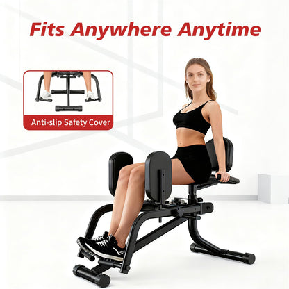 Hip Adduction Abduction Machine by SEWD – Home Gym Inner/Outer Thigh Trainer for Strength Training, Two in One Compact Glute & Thigh Workout Equipment. (Resistance Cord)