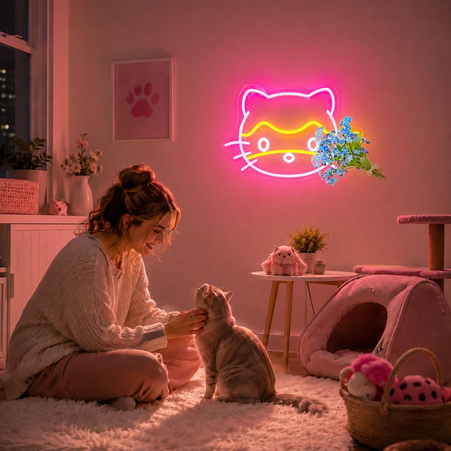 Bkuupau Neon Sign, Neon Signs for Wall Decor - Dimmable LED Light Signs Home Decor for Bedroom, Man Cave, Gaming Room, Party, Club, Bar Decoration - Christmas Halloween Easter Gift