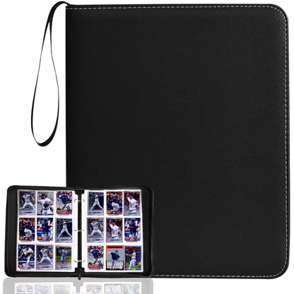 9 Pocket Card Binder, Premium Zip Trading Card Binder, 900 Double Sided Pocket PU Collection Binder Folder Card Album Holder, Collector Album, Card Folder for Pokemon, MTG, TCG, Sports Cards