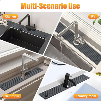 Kitchen Sink Faucet Mat, Super Absorbent Diatomaceous Earth Kitchen Sink Mat