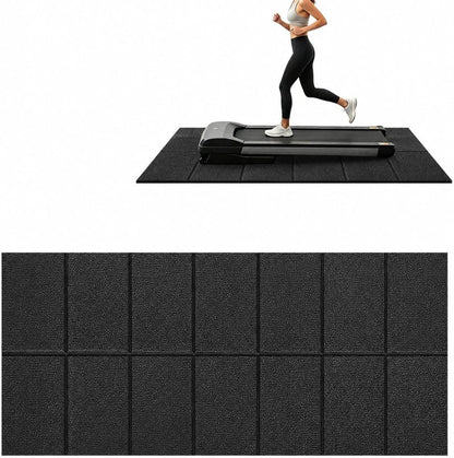 Treadmill Mat - 55"x25" Heavy-Duty Exercise Equipment Mat for Carpet & Hardwood Floors | Foldable Walking Pad Mat