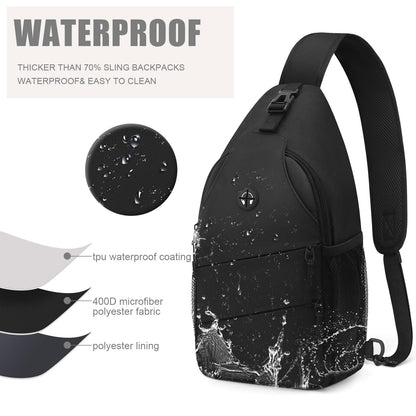 Crossbody Bags for Women Men Trendy Sling Bag Bakpack Casual Chest Bag with Convertible Shoulder Strap