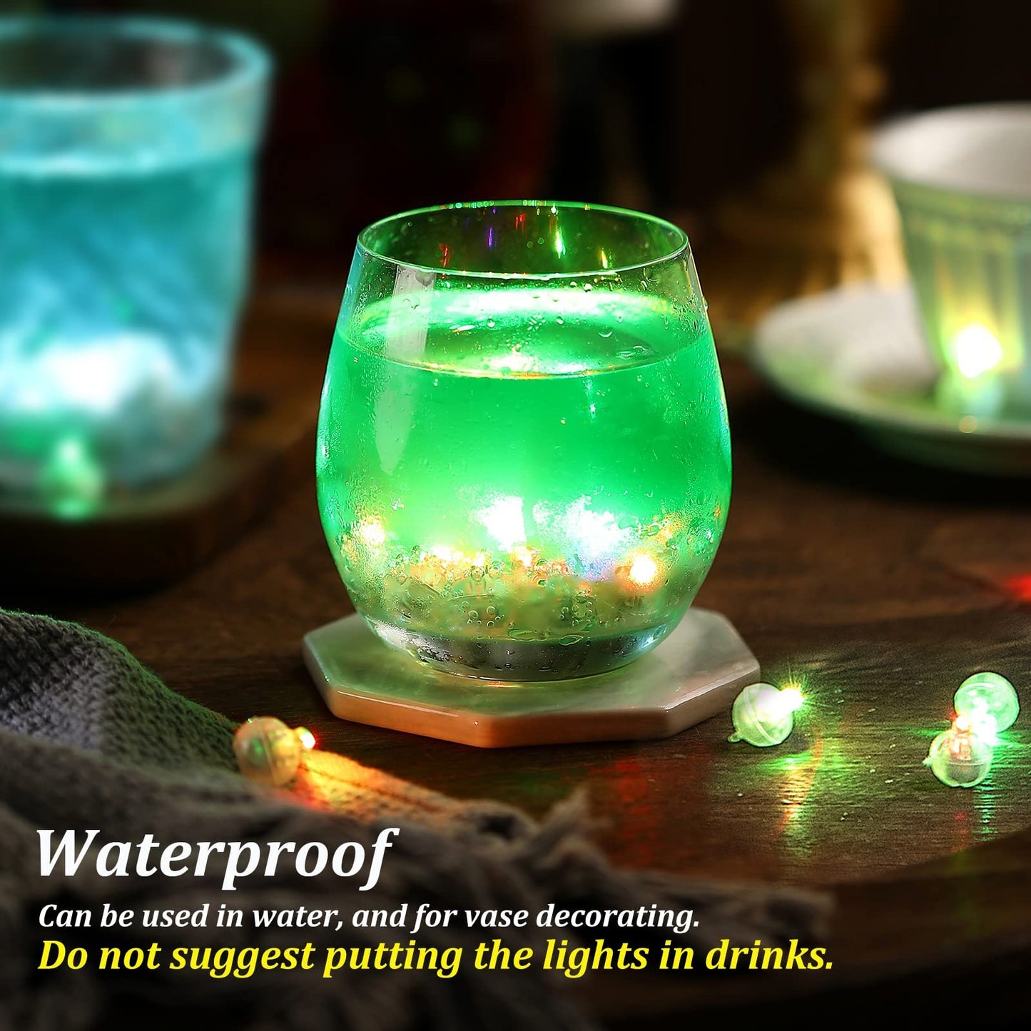 200pcs LED Green Balloon Lights, Round LED Mini Lights for Paper Lantern Balloon Birthday Party Event Indoor Outdoor Wedding Decoration Halloween Christmas Supplies