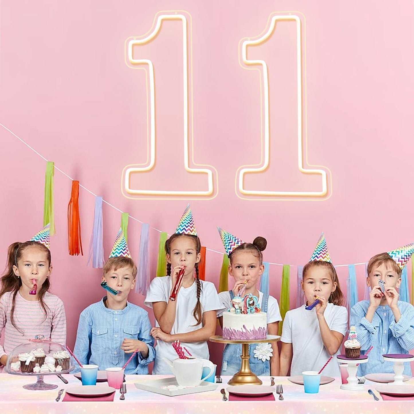 Number 1 Neon Sign 15.7" Birthday Led Sign Warm White Number One Light Up USB Powered Big Number Sign Light Up Neon Signs for Birthday Night Light Party Anniversary Wedding Christmas Home Bar Decor