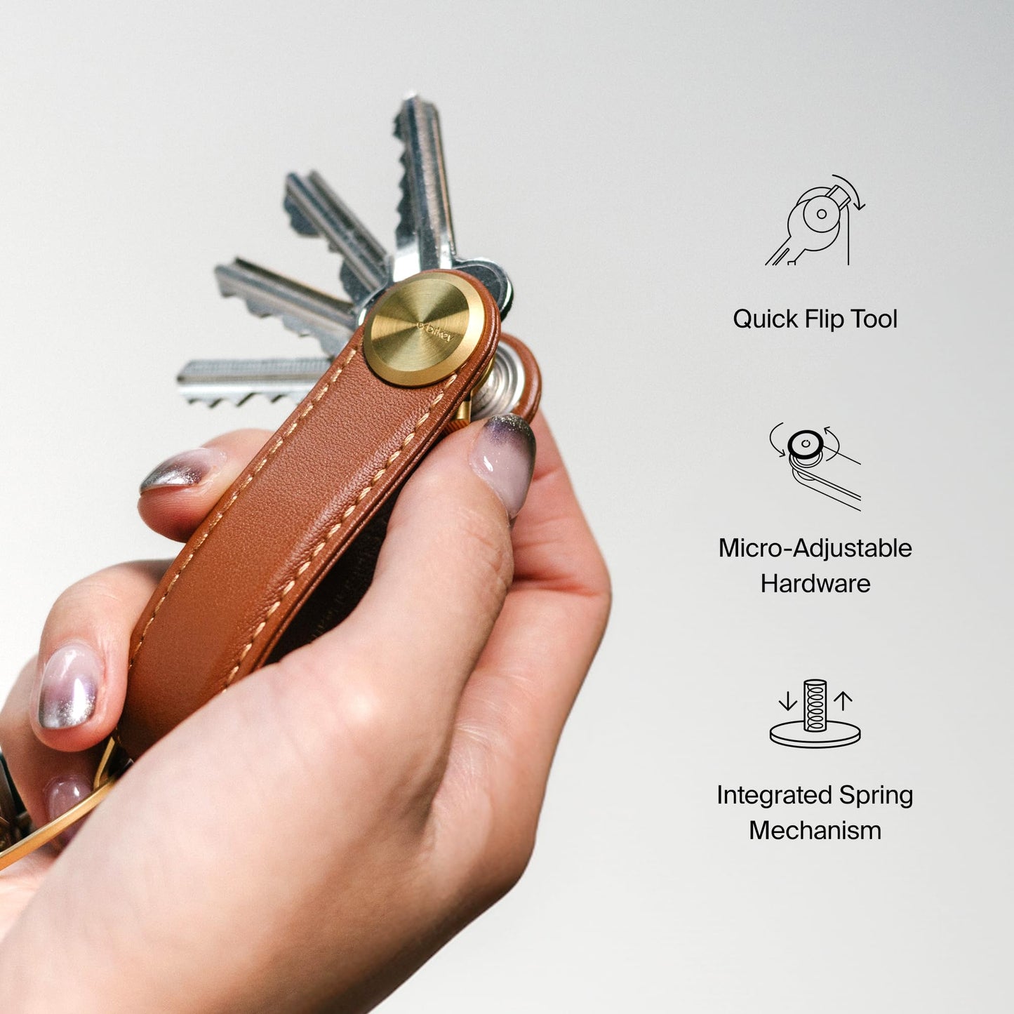 Orbitkey Key Organizer Pro - Leather (Sapphire)
