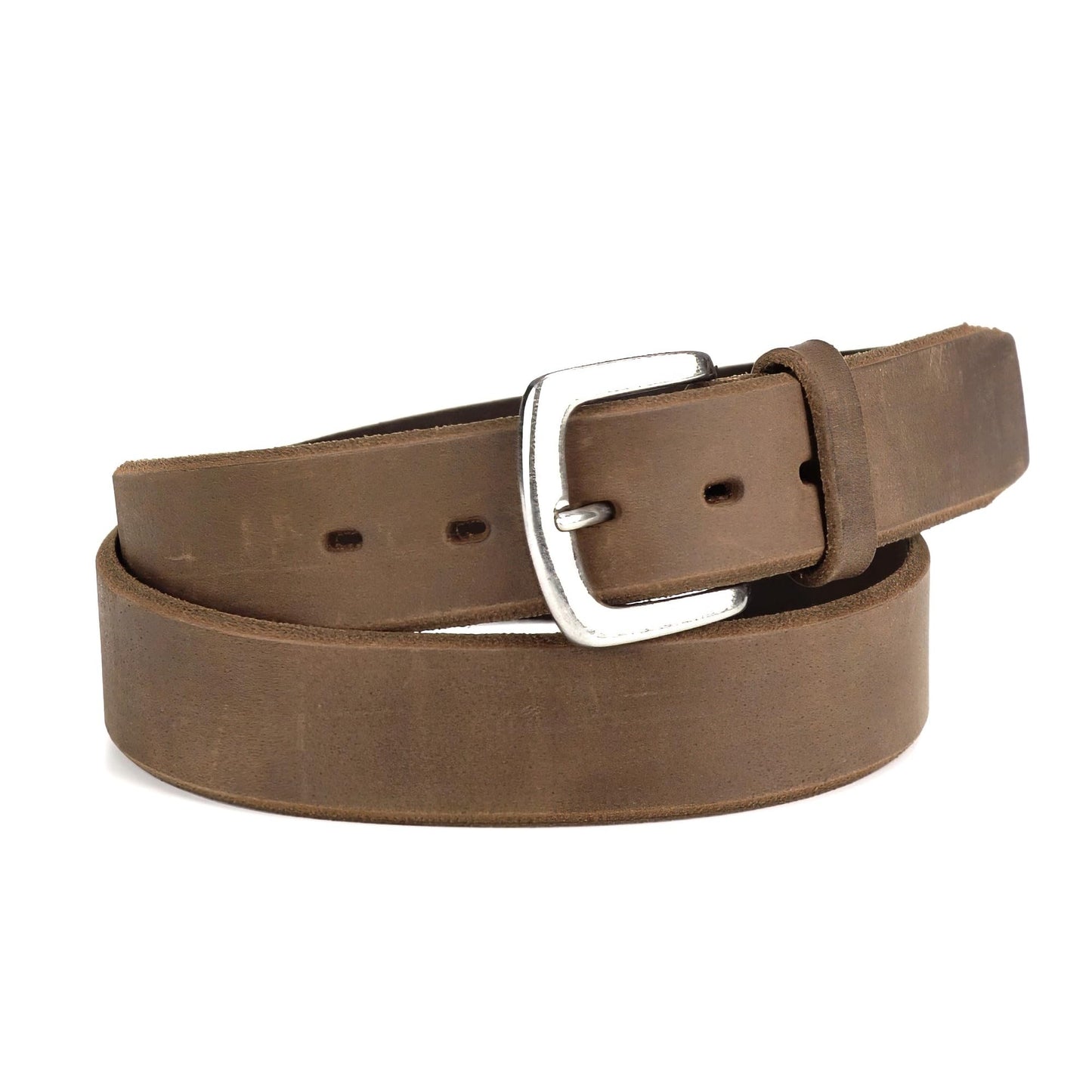 ARIAT Men's Embossed Logo Beveled-Edge Leather Belt, Medium Brown, 38