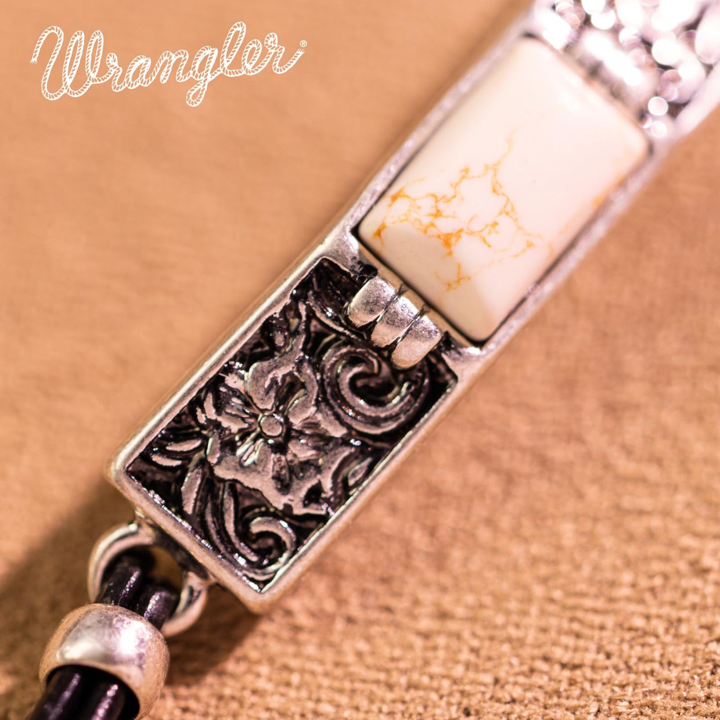 Montana West x Wrangler Faux Leather Wrap Bracelets for Women Western Country Bohemian Cowgirl Turquoise Dainty Jewelry AR-WGW-1119S-BG
