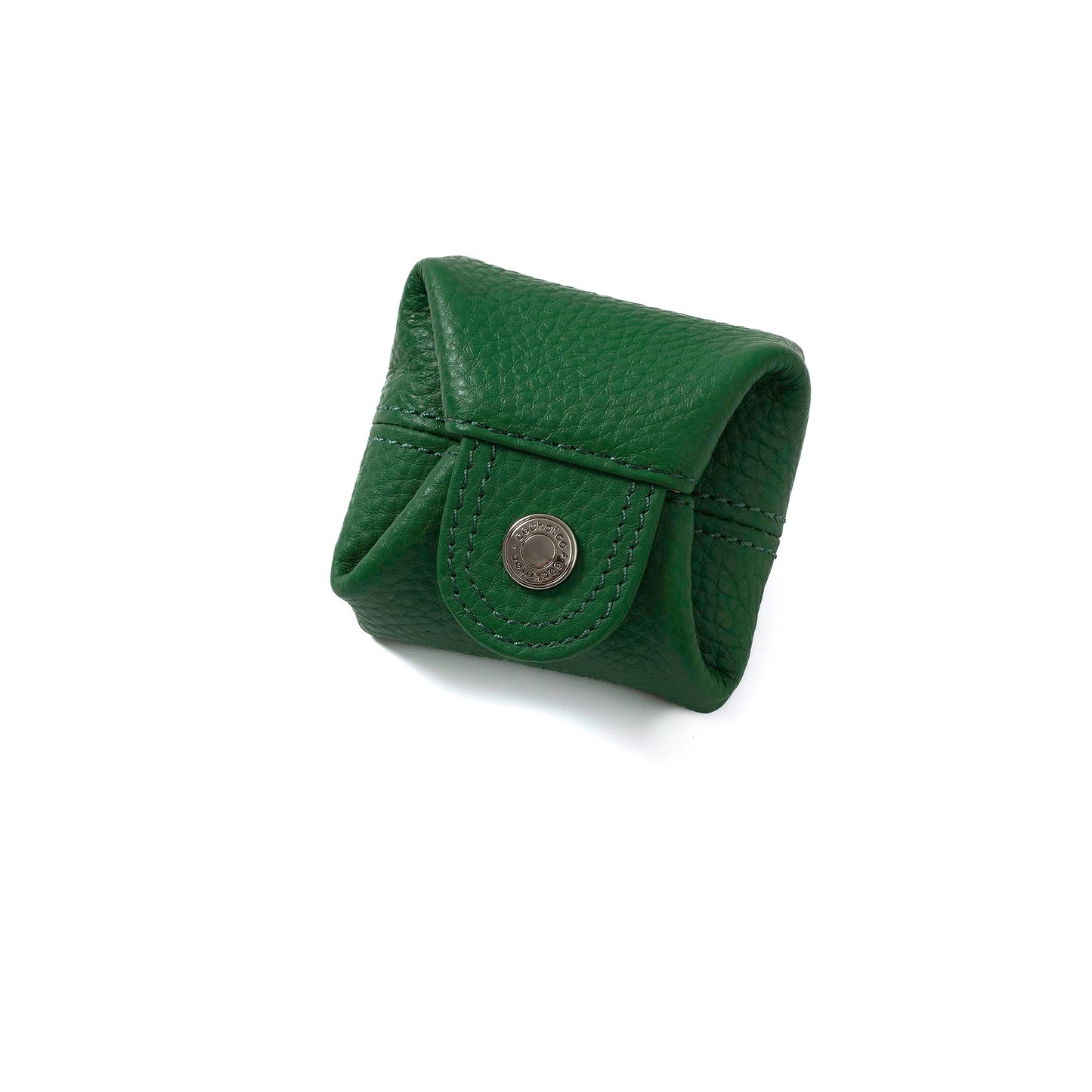 Cockatoo Genuine Leather Coin Pouch Change Holder, Mini Snap Pocket Wallet for Men Women (Hills, Small)