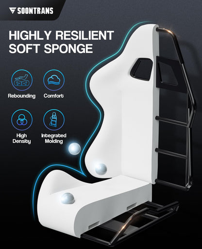 Soontrans Red Gaming Chairs with Footrest,Racing Gaming Chair,Computer Gamer Chair,Ergonomic Game Chair with Adjustable Headrest and Lumbar Support