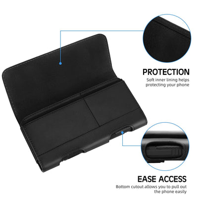 Mopaclle Phone Holster for iPhone 17 Pro Max, 17 Air, iPhone 16 Pro Max,15 Pro Max 15 Plus,14 Pro Max 13 Pro Max, 12 Pro Max,Premium Cell Phone Belt Holder for Men with Belt Clip ID Card Holder Pouch