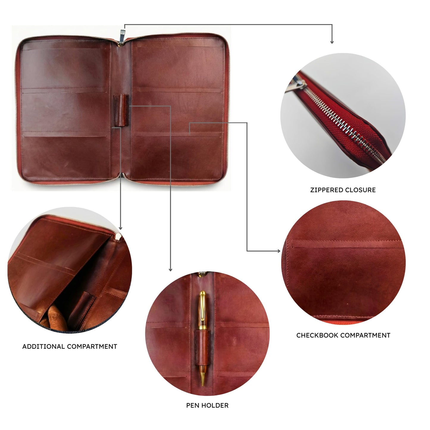 Evermart Deals Genuine Leather Checkbook Cover for Multiple Check Books - Checkbook Organizer for Up to 6 Books With Duplicate Checks - Checkbook Holder for Women and Men, Gift for loved ones
