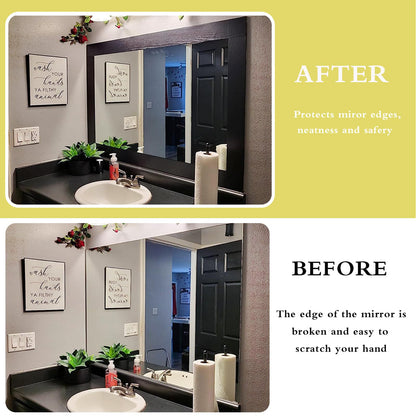 10M Black Wood Grain Removable PVC Waterproof Border Wall Decor Removable Self Adhesive Kitchen Bathroom Tiles Sticker Wallpaper 4.2x390 (4inch)