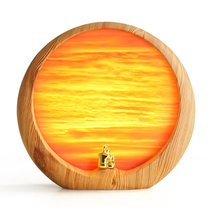 mamre Golden Sunset Lamp Home Decorations Table Lamp Gifts for Wedding Anniversary Valentine's Day Mother's Day Birthday(Golden Sunset)