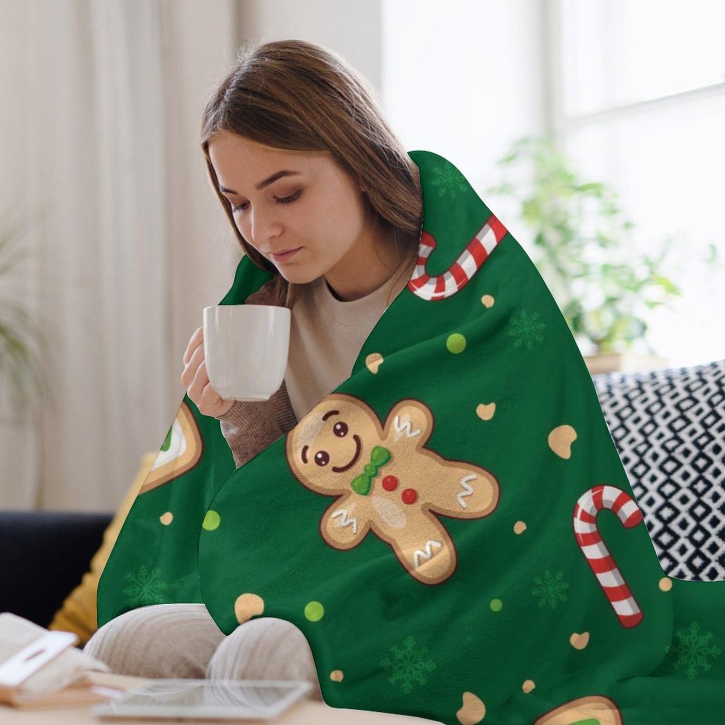 Christmas Printed Blanket Super Soft Flannel Fleece Cozy Blankets for Bed,Sofa,Couch,Gifts for Women Men,Camping and Travel Warm Fuzzy Blanket for All Season (Christmas Stockings, 50" x60)