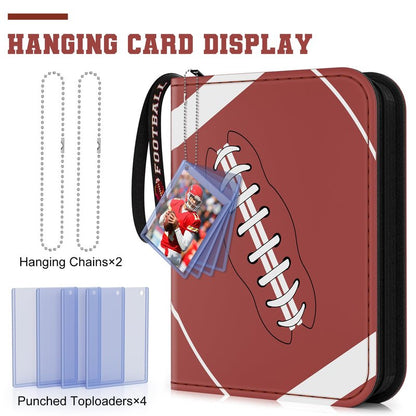 Mlikero 440 Pockets Football Card Binder, Sports Card Binder with Card Display Design, Premium Card Ablums with Sports Pattern Wristband Fit for Football Cards 2026