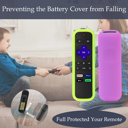 Silicone Protective Controller Cover fits for Roku TV Voice Remote | Element Roku | Westinghouse Roku TV Controller Cover,Glow in The Dark