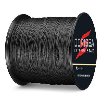 Dorisea Extreme Braid 100% Pe Black Braided Fishing Line 109Yards-2187Yards 6-550Lb Test Fishing Wire Fishing String Incredible Superline Zero Stretch (300m/328Yards 200lb/0.75mm(8Strands))
