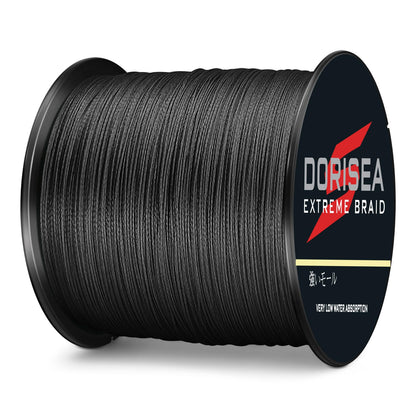 Dorisea Extreme Braid 100% Pe Black Braided Fishing Line 109Yards-2187Yards 6-550Lb Test Fishing Wire Fishing String Incredible Superline Zero Stretch (100m/109Yards 70lb/0.44mm)