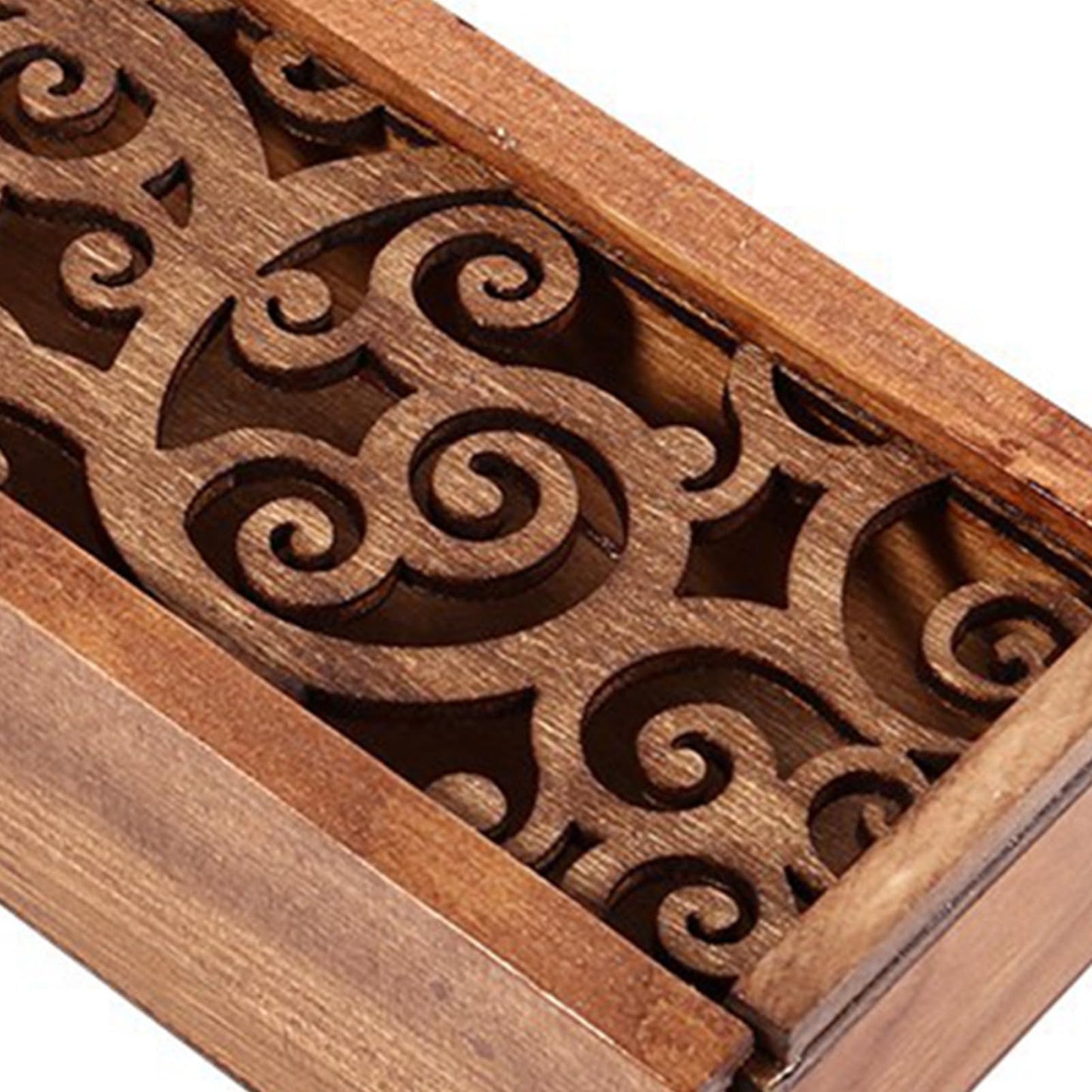 GBSCLOVER Wooden Pen Box, Retro Wood Pen Storage Case with Removable Cover, Multifunctional Pen Storage Wooden Box 7.7x2.2x1.6in for Store Jewelry Cosmetic
