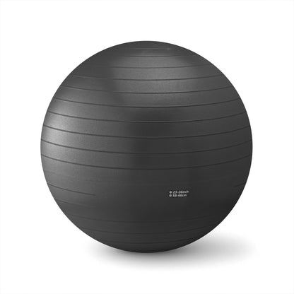 Amazon Basics Anti-Burst Exercise Ball with Pump for Yoga and Pilates, 23-26" Diameter, Black